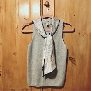 ANTHROPOLOGIE Moth Scarf Tie sleeveless sweater S
